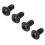 Button M5 X 10mm Hex Head Screw Cap Black 50 4