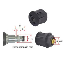 Adaptateur de tuyau de lave-linge 2x, connecteur convertisseur M22, raccord de sortie compatible avec les pièces Nilfisk