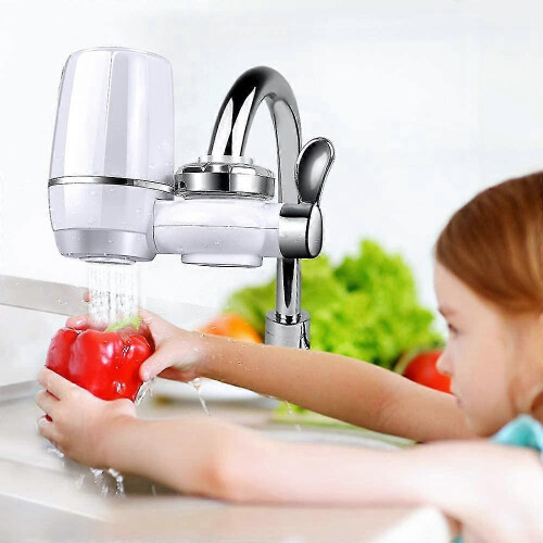 Faucet Water Filter, Highly Efficient Splash Proof Water Purifier 2
