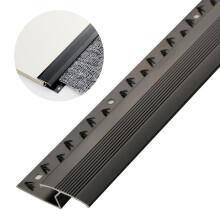 Aluminum Floor Transition Strip Black 0.9m Carpet to Tile Threshold with RustResistant Waterproof Finish