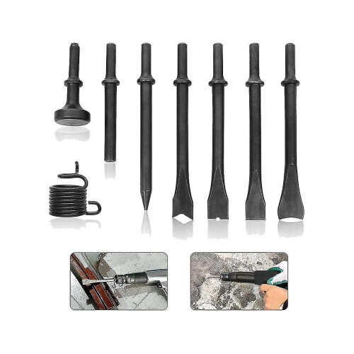 8pc Air Chisel Head Set Pneumatic Chisel Air Hammer Punch Chipping Tool Pneumatic Chisel Air Hamme 1