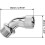 Conector extensor adaptador de cotovelo compatível com chuveiro (prateado) (1 unidade) 2