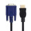 Cable de vídeo HDMI macho a VGA macho de 15 pines, 1,8 m (negro) 3