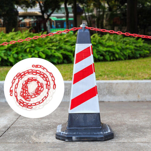 5M Plastic Safety Chain Colored Barrier Chain Belts Caution Security Chain 2
