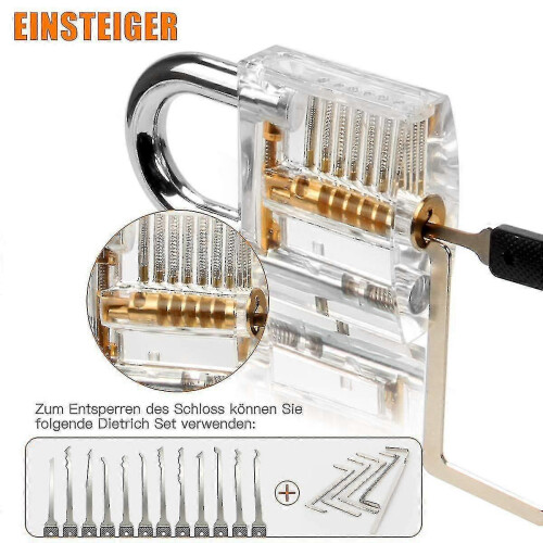 Locksmith Training Lock Set 30pcs Transparent Lock compatible with Lockpick Practice compatible with Beginner 2