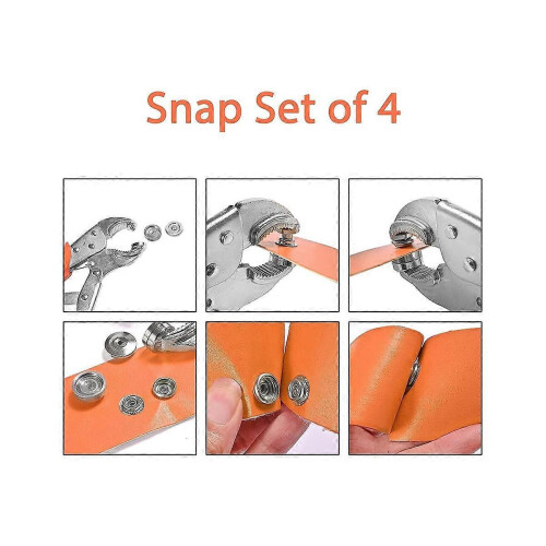 Snap Fastener Kit Adjustable Pliers compatible with Snap Buttons,Snap Fastener Tool Kit with Snap Button Set fo 2
