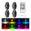 4PCS Wireless LED Strobe Lights with Remote Control, 8 Colors USB Charing Waterproof Emergency Warning Lights 2