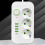 White 2M EU Plug Multi-Standard Socket Extension Cord Power Strip EU plug Socket 4