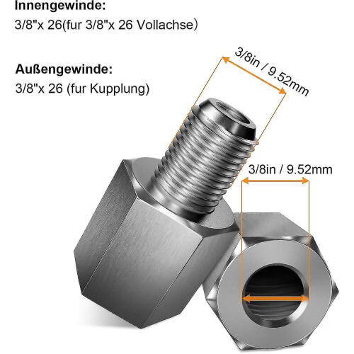 Bicycle Axle Adapter compatible with Bicycle Trailers - Universal Clutch Adapter 1