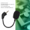 Microfone flexível com plugue de 3,5 mm, omnidirecional e destacável, ideal para jogos e compatível com o headset com fio HyperX Cloud. 3