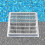 Tampa de fundo para ralo principal de piscina de 9 polegadas, formato quadrado 4