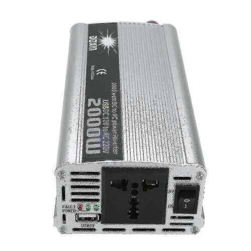 Μετατροπέας φορτιστή αυτοκινήτου 2000w Dc 12v σε AC 220v 2