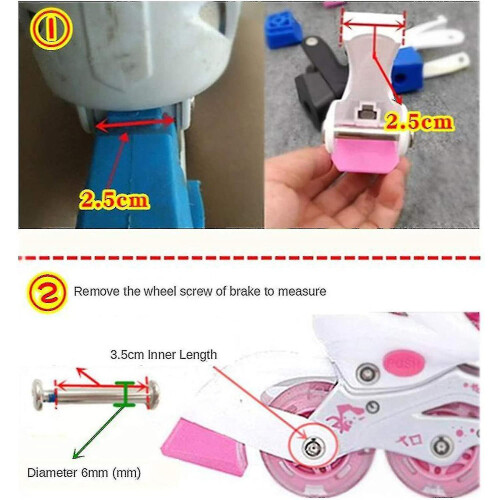 Universal Inline Skate Brake Stopper, Φρένα Roller Skate Block Pad για πατινάζ, Μαύρο (Χρώμα: Μαύρο) 1
