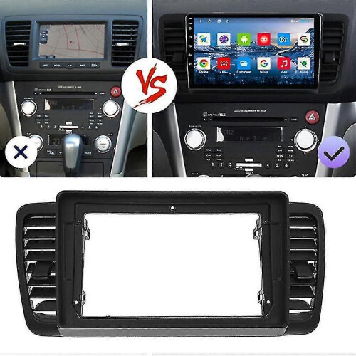 Painel frontal de 9 polegadas compatível com Outback Legacy 2004-2009, para instalação de som automotivo e DVD. 1