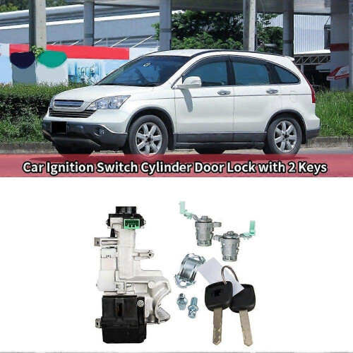 Cilindro de Ignição com Trava de Porta de Carro e Chaves - Conjunto Completo 72185-S9A-013 compatível com Element 1