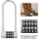 5 Digit Combination Padlock Alloy Safety U Shaped Code Lock Extra Long Locker Lock With Code Lock(silver) 2