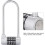 5 Digit Combination Padlock Alloy Safety U Shaped Code Lock Extra Long Locker Lock With Code Lock(silver) 3