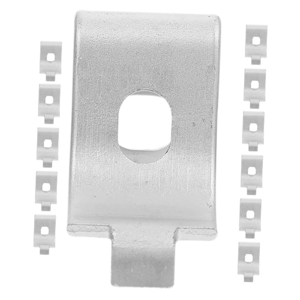 Adjustable Stainless Steel Shelf Bracket Clips 12Piece Set For Glass And Pilaster Cabinet Shelves 9330225477303