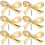 Brass Drawer Pulls Set of 6 Gold Bow Cabinet Knobs, Elegant Solid Brass Handles with Screws 1