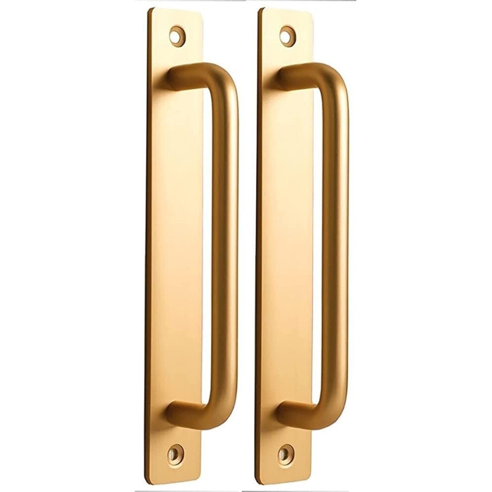 2Pcs Aluminum Alloy Barn And Sliding Door Handles Set, Rustproof Ergonomic Pull For Wood And Glass Doors 9330225477365