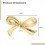 Brass Drawer Pulls Set of 6 Gold Bow Cabinet Knobs, Elegant Solid Brass Handles with Screws 2