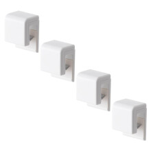 Toothpaste Holder Wall Mounted NailFree Adhesive Bathroom Organizer Set of 4 SpaceSaving Tube Clips White