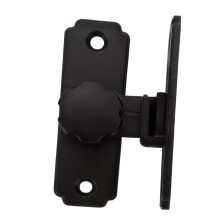 Heavy Duty 90 Degree Barn Door Latch, Black Stainless Sliding Door Lock for Garden Gate and Bathroom