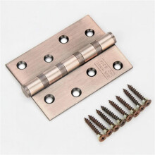 4 Inch Stainless Steel Door Hinges, Heavy Duty Noise Reduction Design, 2Pcs Copper Finish