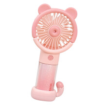 Oplaadbare stille ventilator met geïntegreerd nachtlampje-Roze