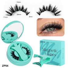 Magnetische Wimpern Set - Mintgrüne Integrierte Box   Modell 1