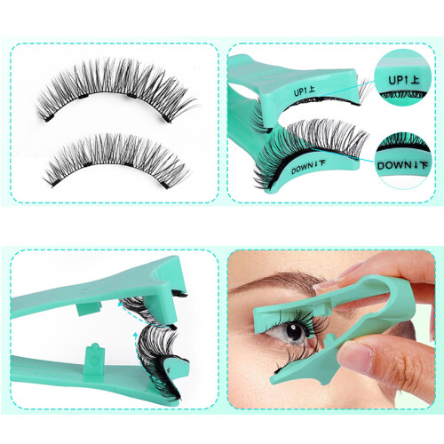 Magnetische Wimpern Set - Mintgrüne Integrierte Box   Modell 1 1