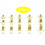 300 Stück Rändel-Gewindeeinsatzmuttern Set - Messing Wärme-Einsatzmuttern Sortiment Kit 2