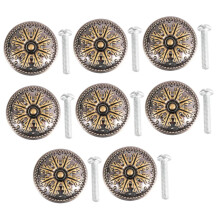 8pcs Snowflake Cabinet Knobs and Antique Drawer Pulls for Dresser Kitchen Furniture Decor