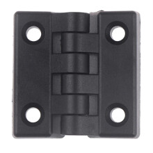 65x65mm Black Plastic Door Hinge, Folding Adjustable Butt Hinge for Cabinets, Quiet Durable Design