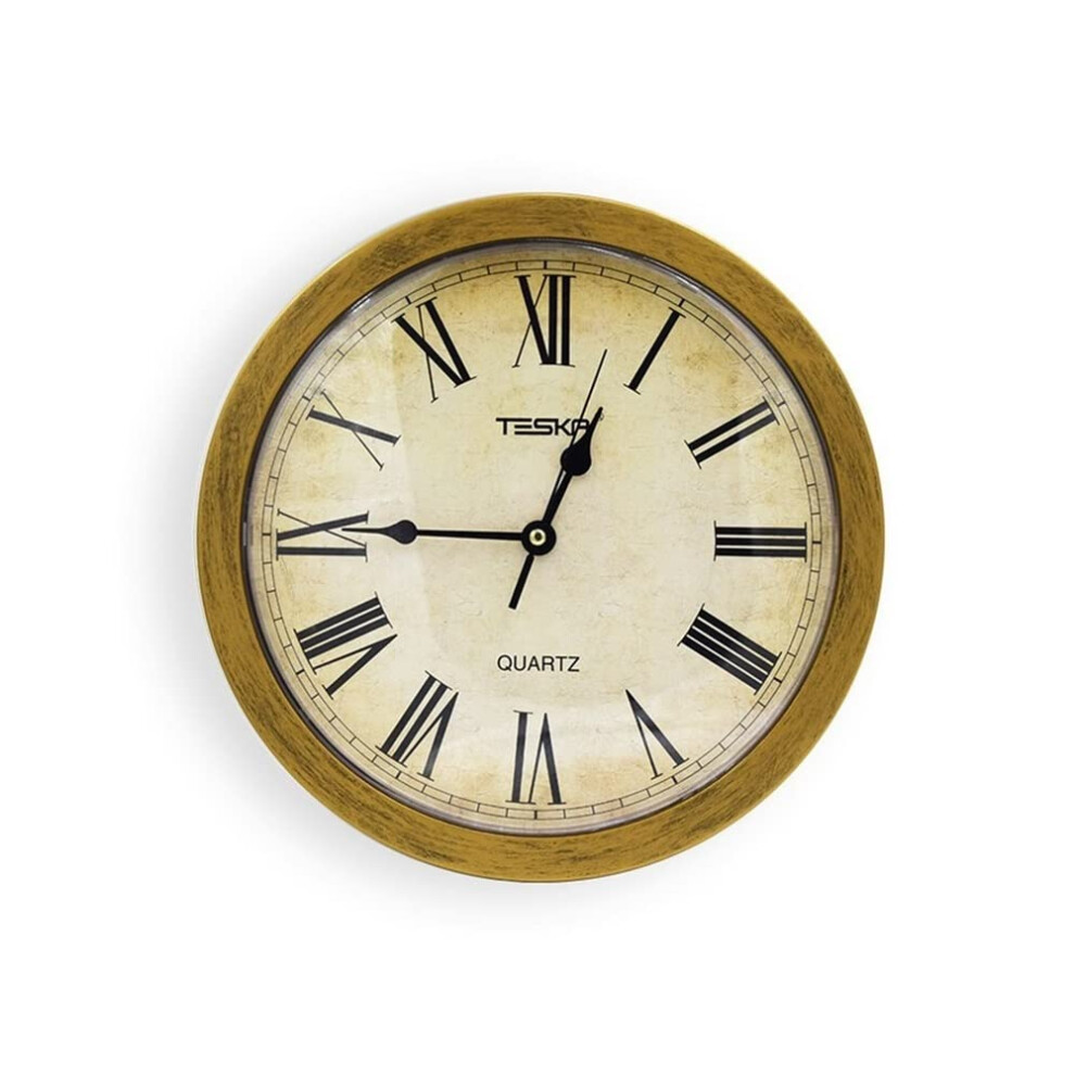 Hidden Wall Clock Safe With Password Lock, Secret Storage Box For Valuables Cash Jewelry Copper 9771547996361