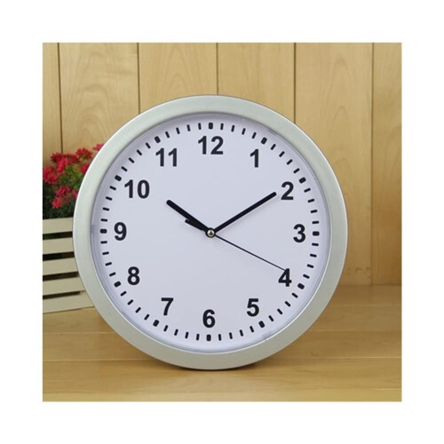 Hidden Wall Clock Safe with Concealed Storage for Cash Jewelry Keys, Dual Function Silver Design 2