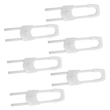 Child Safety Cabinet Locks 6 Pack, Childproof U Shaped Door Latches for Kitchen Cupboards, Durable Baby Proof Drawer and Fridge Locks
