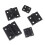 65x65mm Black Plastic Door Hinge, Folding Adjustable Butt Hinge for Cabinets, Quiet Durable Design 3