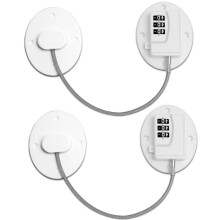 Kühlschrank Schloss mit Zahlencode, Ovales Passwortschloss, Standardgröße (2er-Pack) White