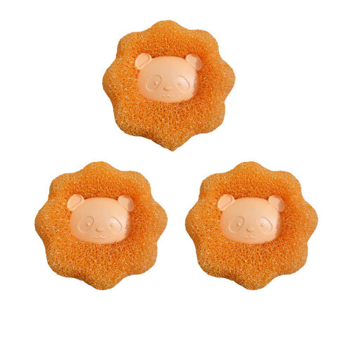 Waschball gegen Tierhaare 3er-Pack Orange