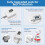 No Drilling Combination Code Refrigerator Lock, Oval Password Lock, Regular Size (2-Pack) White 4