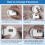 No Drilling Combination Code Refrigerator Lock, Oval Password Lock, Regular Size (2-Pack) White 5