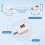No Drilling Combination Code Refrigerator Lock, Oval Password Lock, Regular Size (2-Pack) White 6