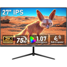 Gawfolk 27 inch IPS 2K QHD (2560×1440) Computer Monitor 75Hz Gaming PC Screen, 1ms,Adaptive Sync,100% sRGB