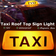 12V Waterdichte Top Sign Magnetische Meter Cabine Lamp LED Taxi Signaallamp - Geel