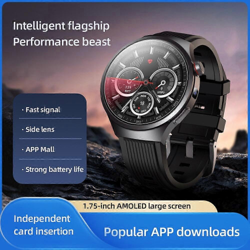 VP30 Android 4G LTE Smartwatch met 1,75 inch AMOLED-display, 3GB+32GB quad-core processor en camera. 2