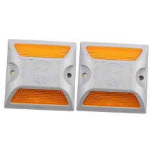 Reflective Road Markers 2 Pack Aluminum Driveway Stakes Heavy Duty Road Studs for Night Visibility