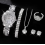 6PCS Womens Crystal Watch Set 1