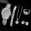 6PCS Womens Crystal Watch Set 3