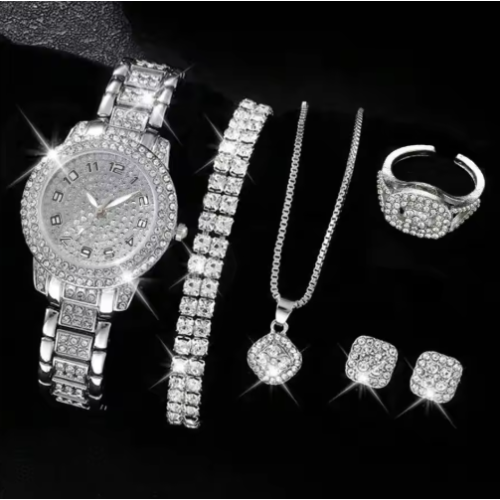 6PCS Womens Crystal Watch Set 2